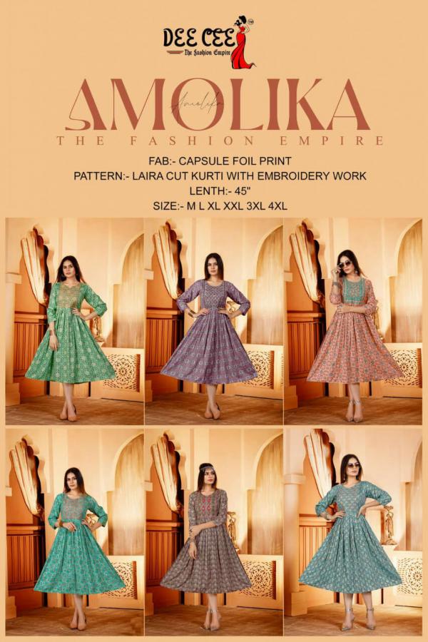 Deecee Amolika Fancy Designer Anarkali Kurti Collection