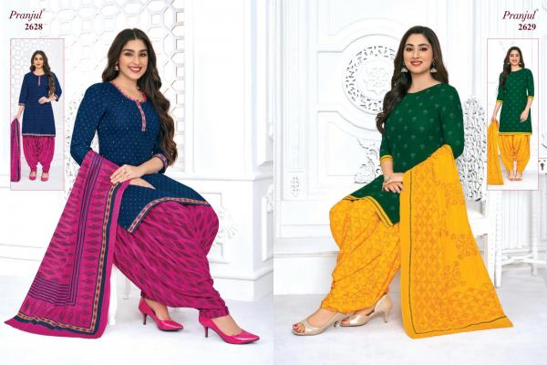 Pranjul Priyanshi Vol-26 Cotton Designer Patiyala Dress Material