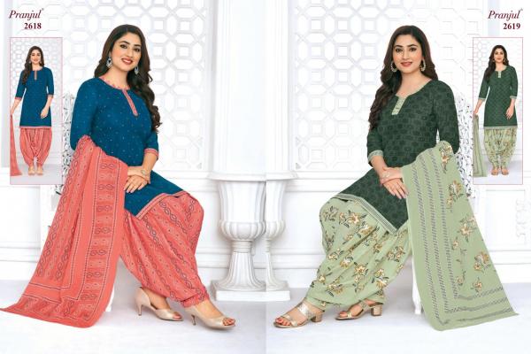 Pranjul Priyanshi Vol-26 Cotton Designer Patiyala Dress Material