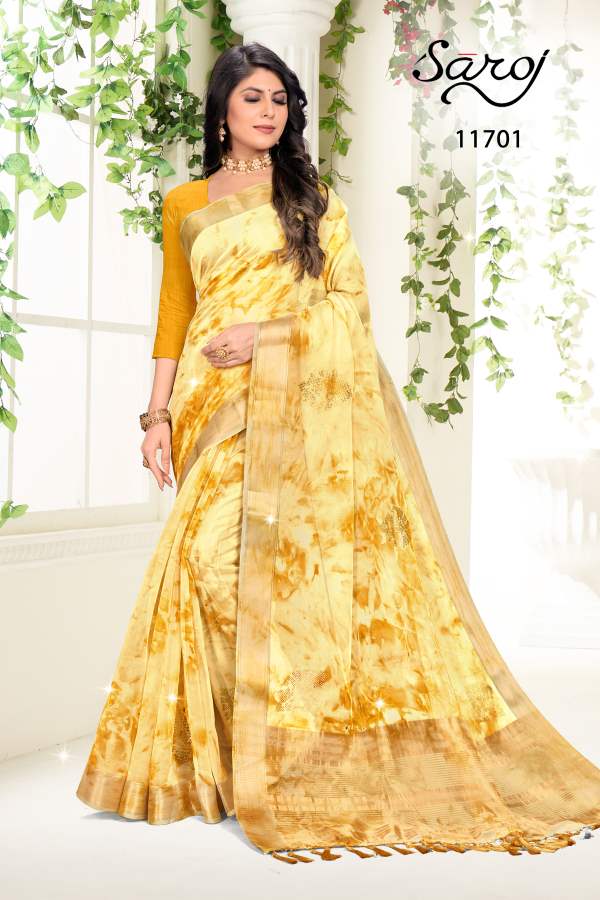 Saroj Aashnaa Fancy Organza Designer Saree Collection