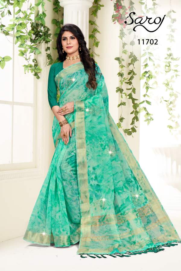 Saroj Aashnaa Fancy Organza Designer Saree Collection