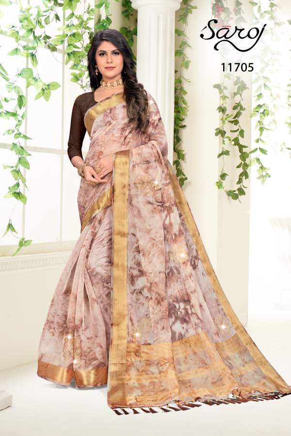 Saroj Aashnaa Fancy Organza Designer Saree Collection