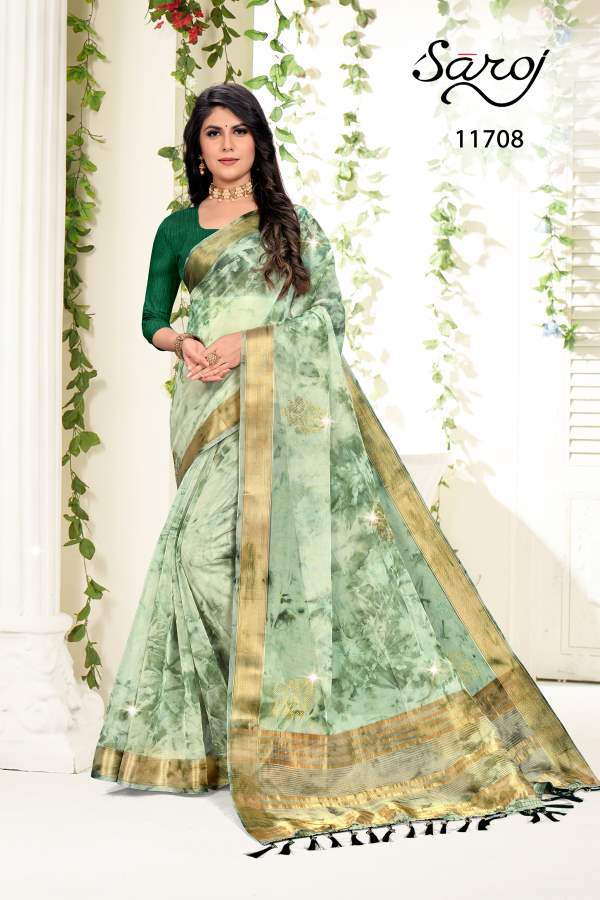 Saroj Aashnaa Fancy Organza Designer Saree Collection