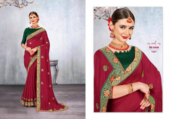 Ronisha Bobby Silk Embroidery Worked Designer Saree Collecton 