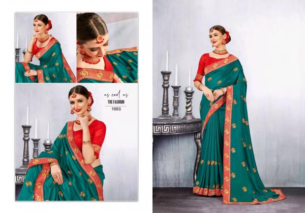 Ronisha Bobby Silk Embroidery Worked Designer Saree Collecton 