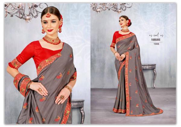 Ronisha Bobby Silk Embroidery Worked Designer Saree Collecton 