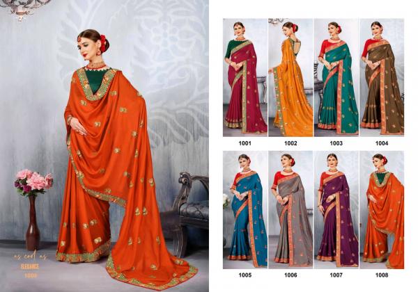 Ronisha Bobby Silk Embroidery Worked Designer Saree Collecton 