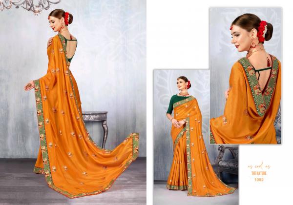 Ronisha Bobby Silk Embroidery Worked Designer Saree Collecton 