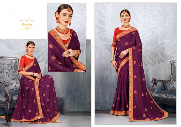 Ronisha Bobby Silk Embroidery Worked Designer Saree Collecton 