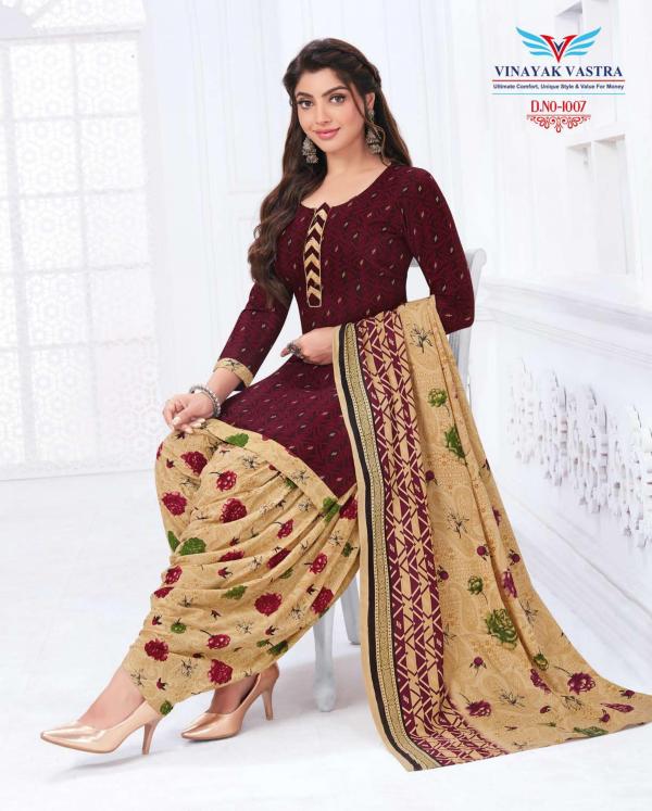 Vinayak Vastra Mantra Vol-1 cotton designer patiyala Dress Materizl