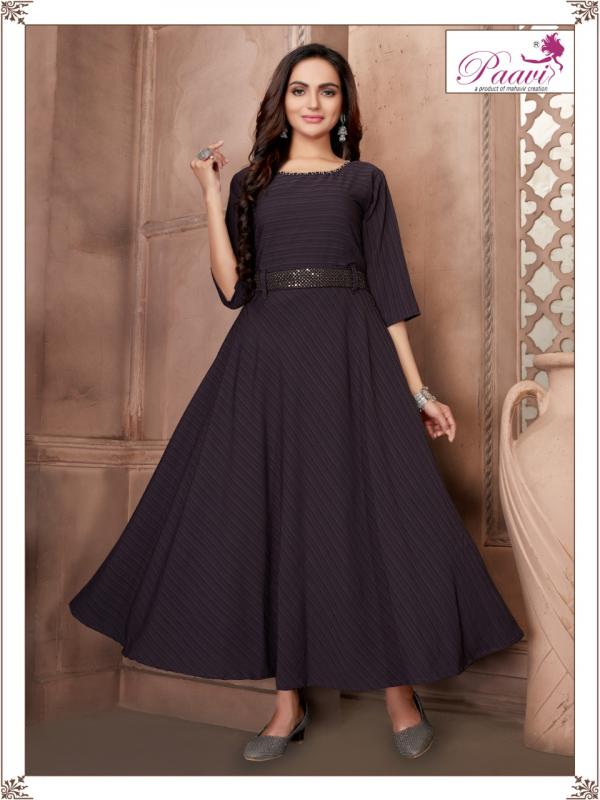 Paavi Leysa Georgette Designer Anarkali Kurti Collection