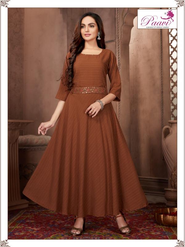 Paavi Leysa Georgette Designer Anarkali Kurti Collection