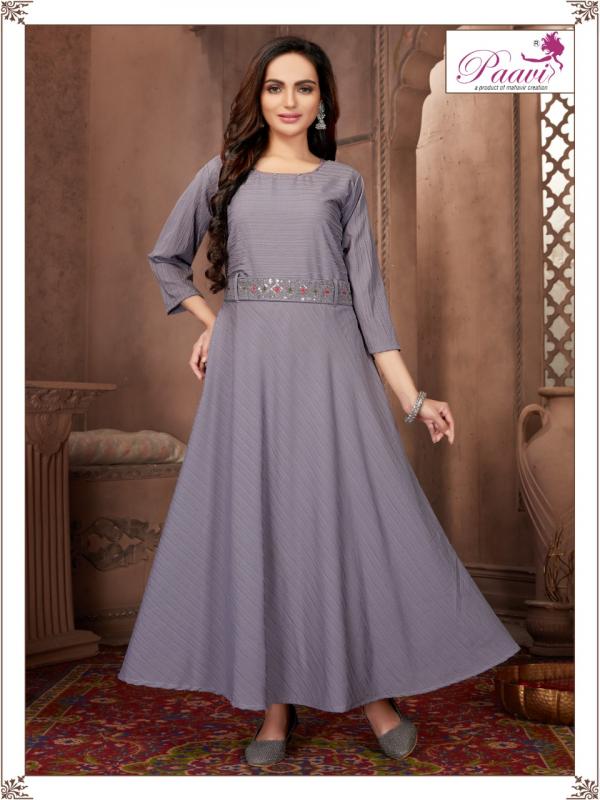 Paavi Leysa Georgette Designer Anarkali Kurti Collection