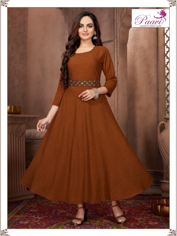 Paavi Leysa Georgette Designer Anarkali Kurti Collection