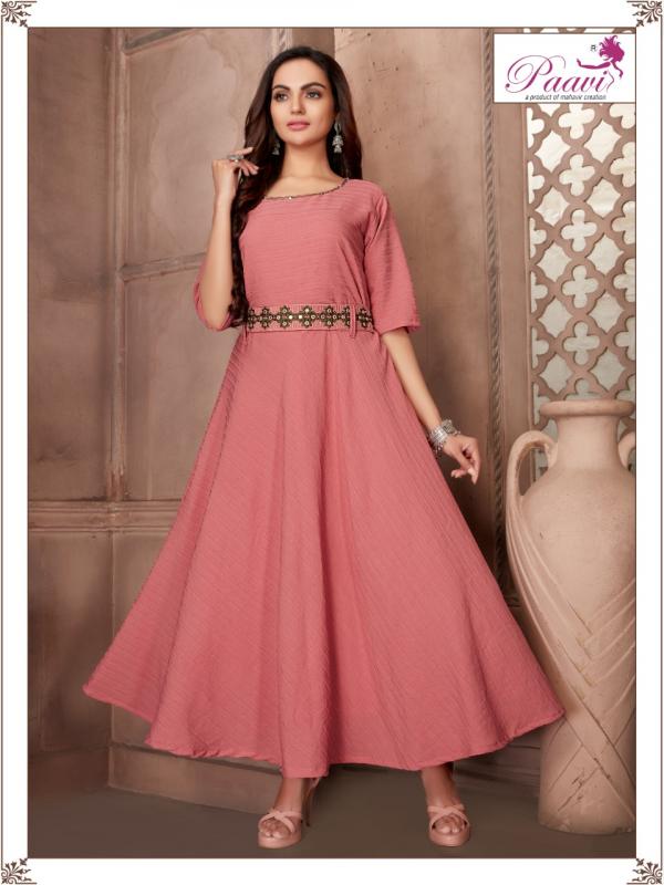 Paavi Leysa Georgette Designer Anarkali Kurti Collection