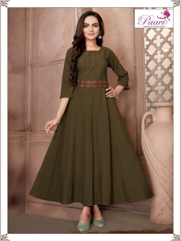 Paavi Leysa Georgette Designer Anarkali Kurti Collection