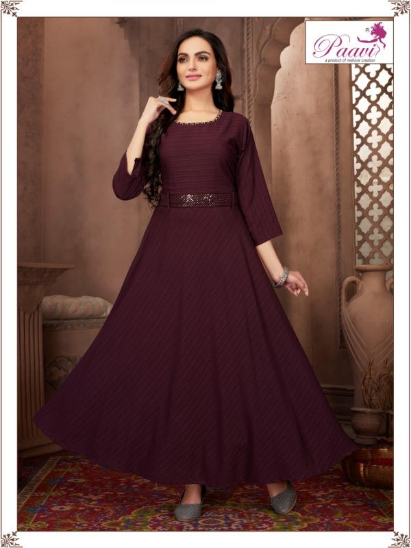 Paavi Leysa Georgette Designer Anarkali Kurti Collection