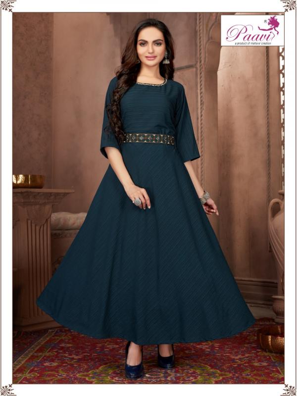 Paavi Leysa Georgette Designer Anarkali Kurti Collection