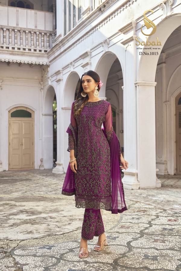 Sabah Khwaab Net Embroidery Designer Salwar Suit Collection