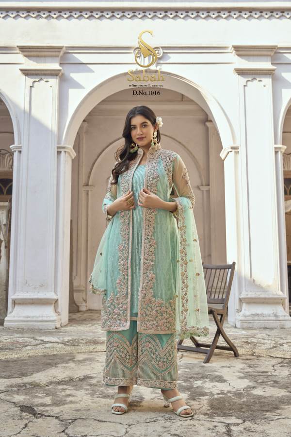 Sabah Khwaab Net Embroidery Designer Salwar Suit Collection