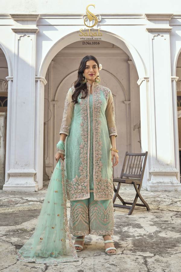 Sabah Khwaab Net Embroidery Designer Salwar Suit Collection