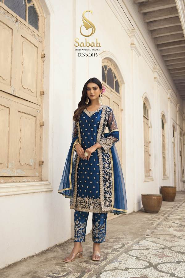 Sabah Khwaab Net Embroidery Designer Salwar Suit Collection