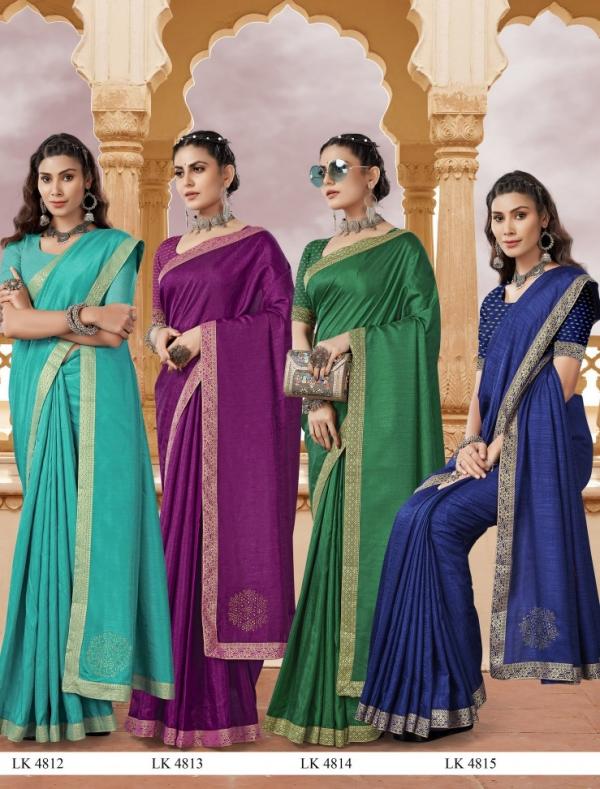 Laxminam Srh 3 Designer Vichitra Silk Designer Saree Collection