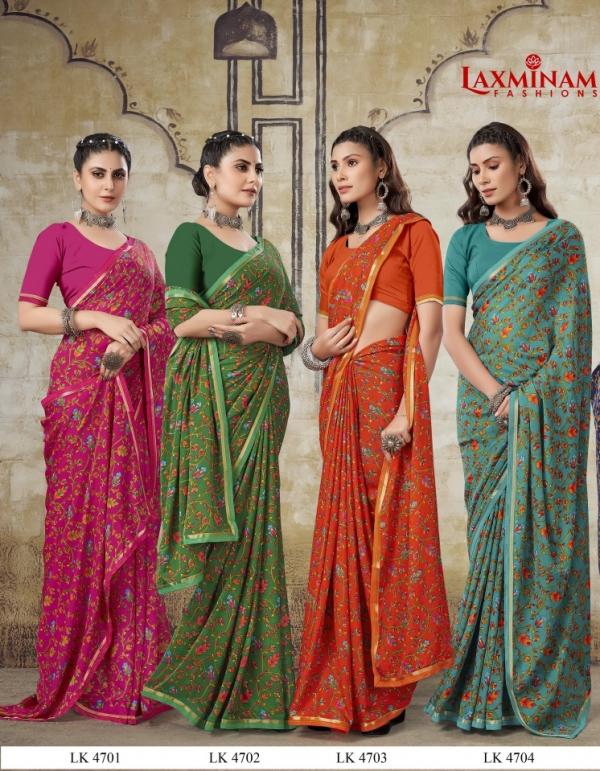 Laxminam Noodles Designer Vichitra Silk Saree Collection