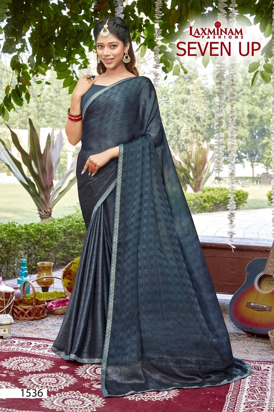 Laxminam Seven Up Party Wear Designer Silk Saree Collection