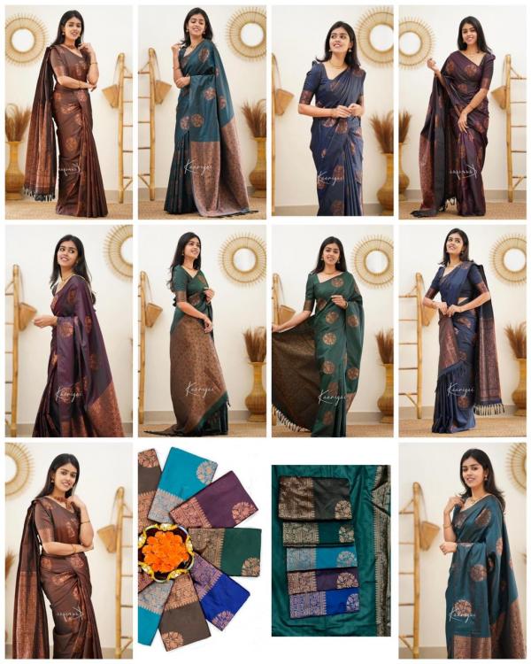 Soft Lichi 4064 Fancy Wear Silk Saree Collection