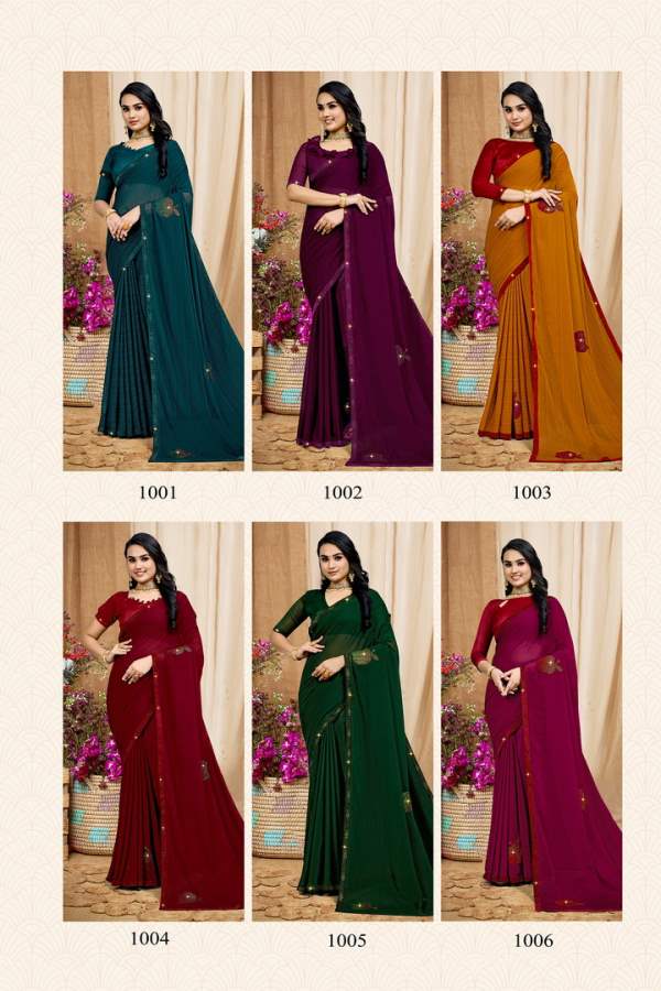 Saroj Facebook Festival Wear Embroidery Saree Collection