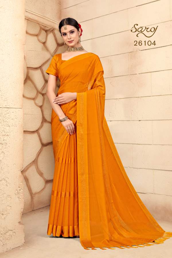 Saroj Gourika Fancy Wear Designer Embroidery Saree Collection