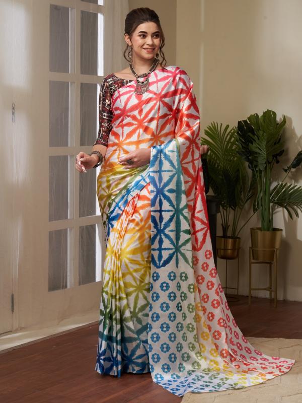 Apple Flowery Vol 16 Fancy Wear Satin Silk Saree Collection