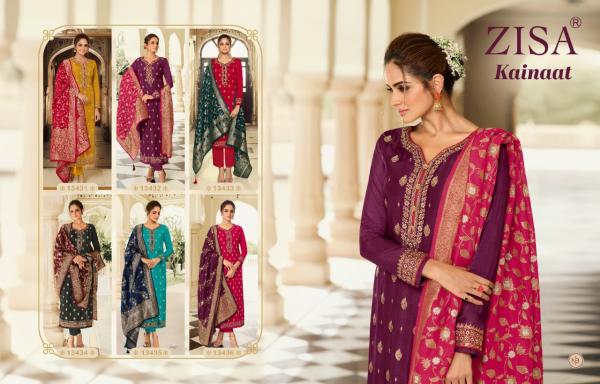 Zisa Kainaat Festival Wear Jacquard Designer Salwar Suit Collection