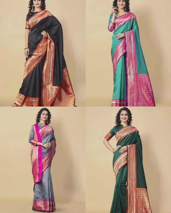 Soft Lichi R 118 Fancy Lichi Silk Designer  Saree Collection