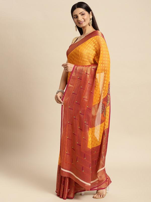 Monalisha 77 Party Wear Designer Brasso Silk Saree Collection