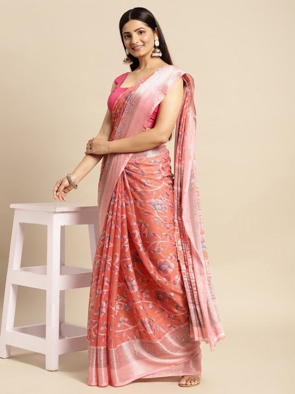 Monalisha 77 Party Wear Designer Brasso Silk Saree Collection