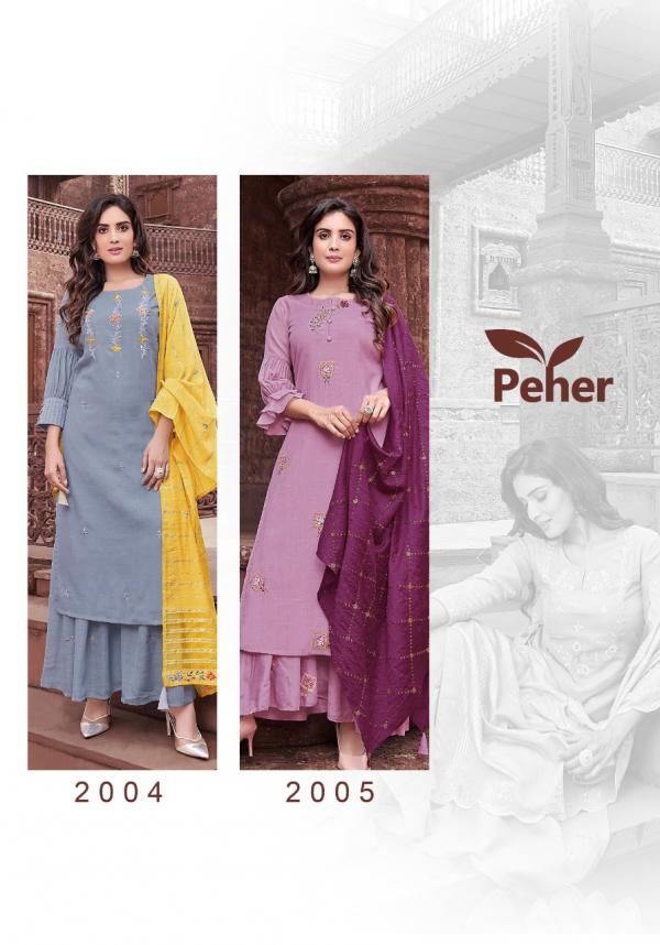 Peher Manushi Fancy Linen Designer Readymade Collection