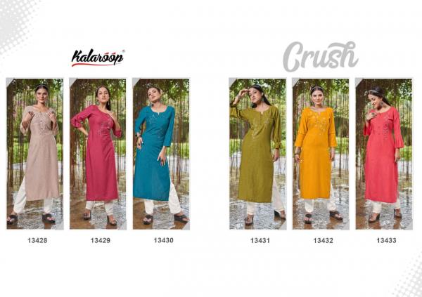 Kalaroop Crush Fancy Designer Rayon Exclusive Kurti Collection