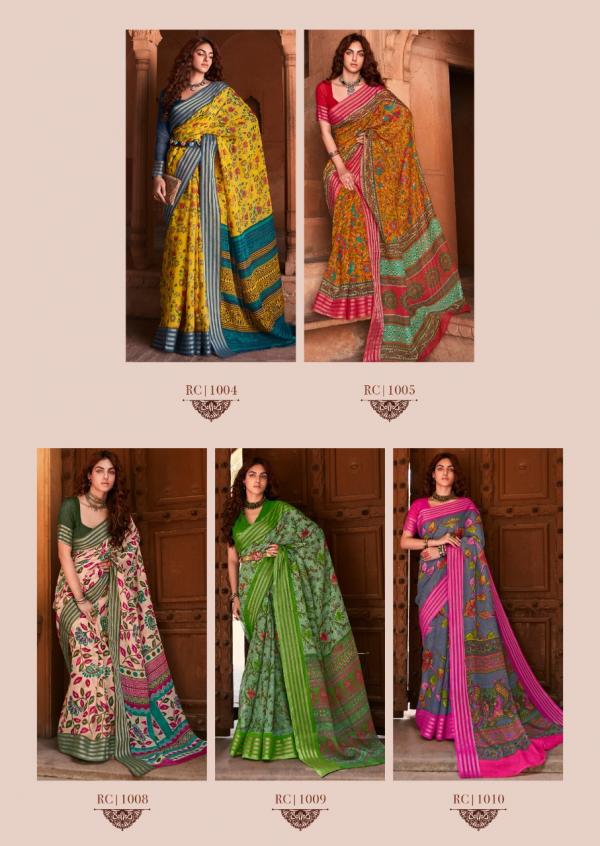 Sr Ruchika Fancy Wear Linen  Designer Saree Collection