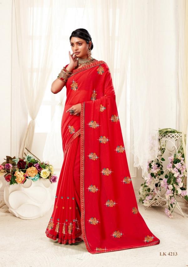 Laxminam Kaju Katli Party Wear Georgette designer Saree Collection