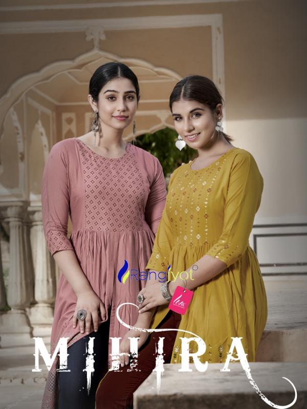 ranjjyot mihira rayon Designer elegant kurti catalog