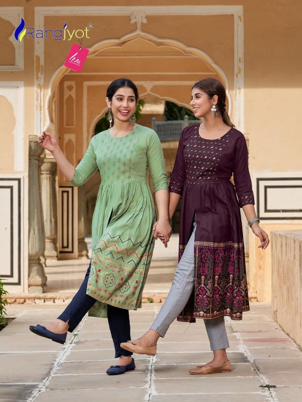 ranjjyot mihira rayon Designer elegant kurti catalog