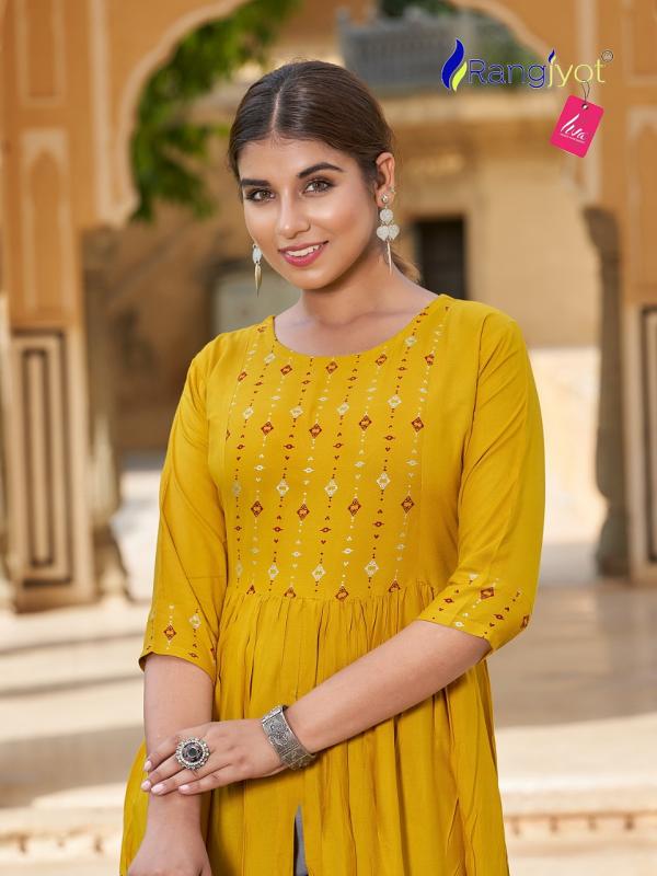 ranjjyot mihira rayon Designer elegant kurti catalog