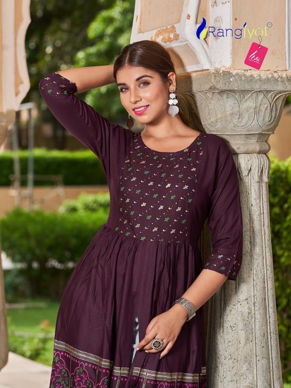 ranjjyot mihira rayon Designer elegant kurti catalog