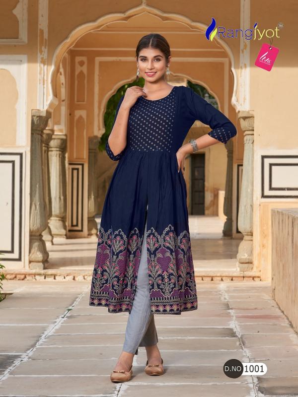 ranjjyot mihira rayon Designer elegant kurti catalog