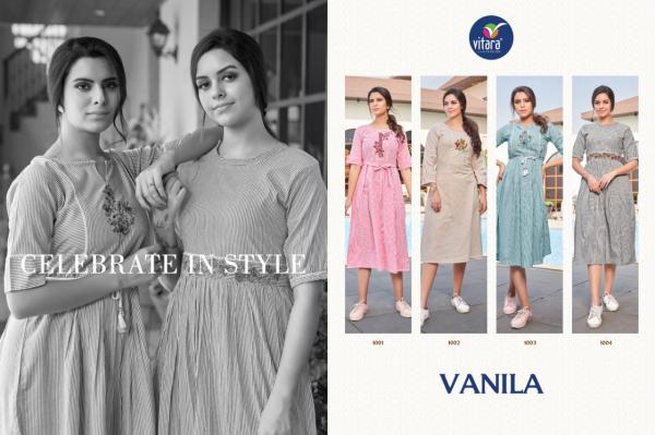 Vitara Vanila Exclusive Cotton Designer Long Kurti Collection