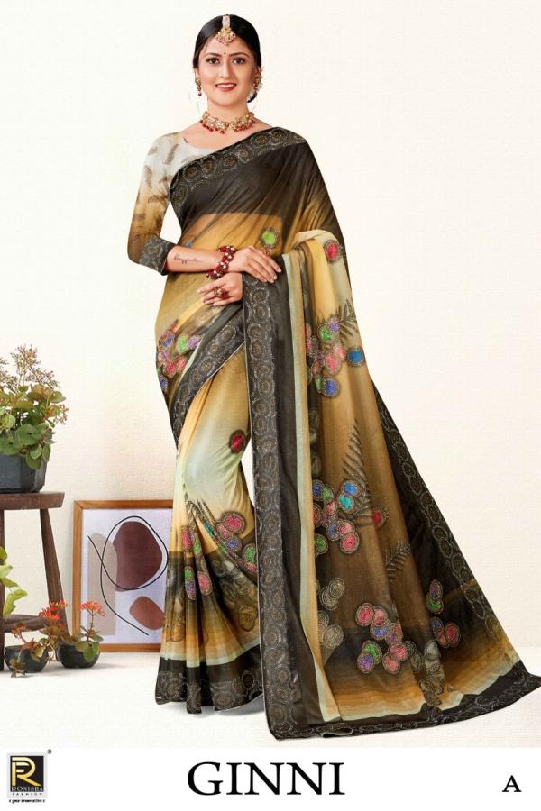 Ronisha Ginni Digital Floral Printed Designer Saree Collection