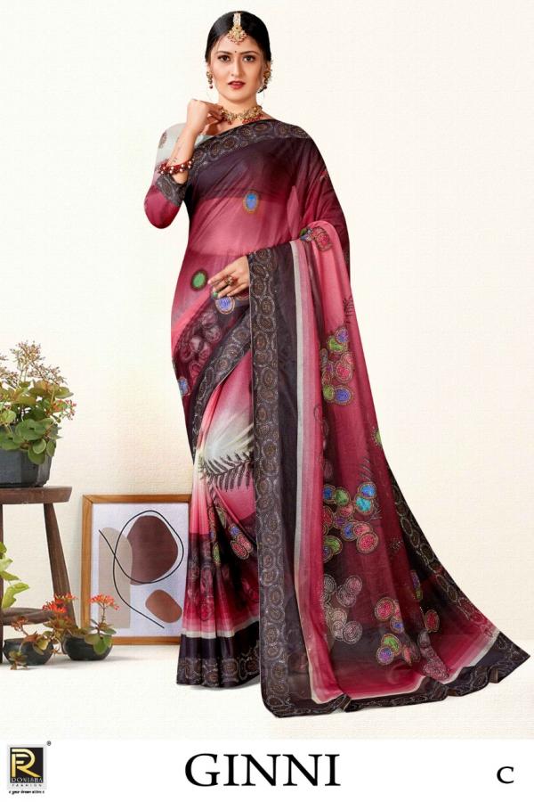 Ronisha Ginni Digital Floral Printed Designer Saree Collection