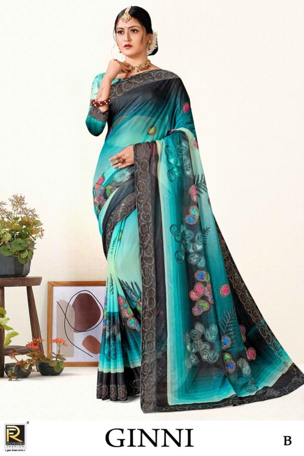 Ronisha Ginni Digital Floral Printed Designer Saree Collection